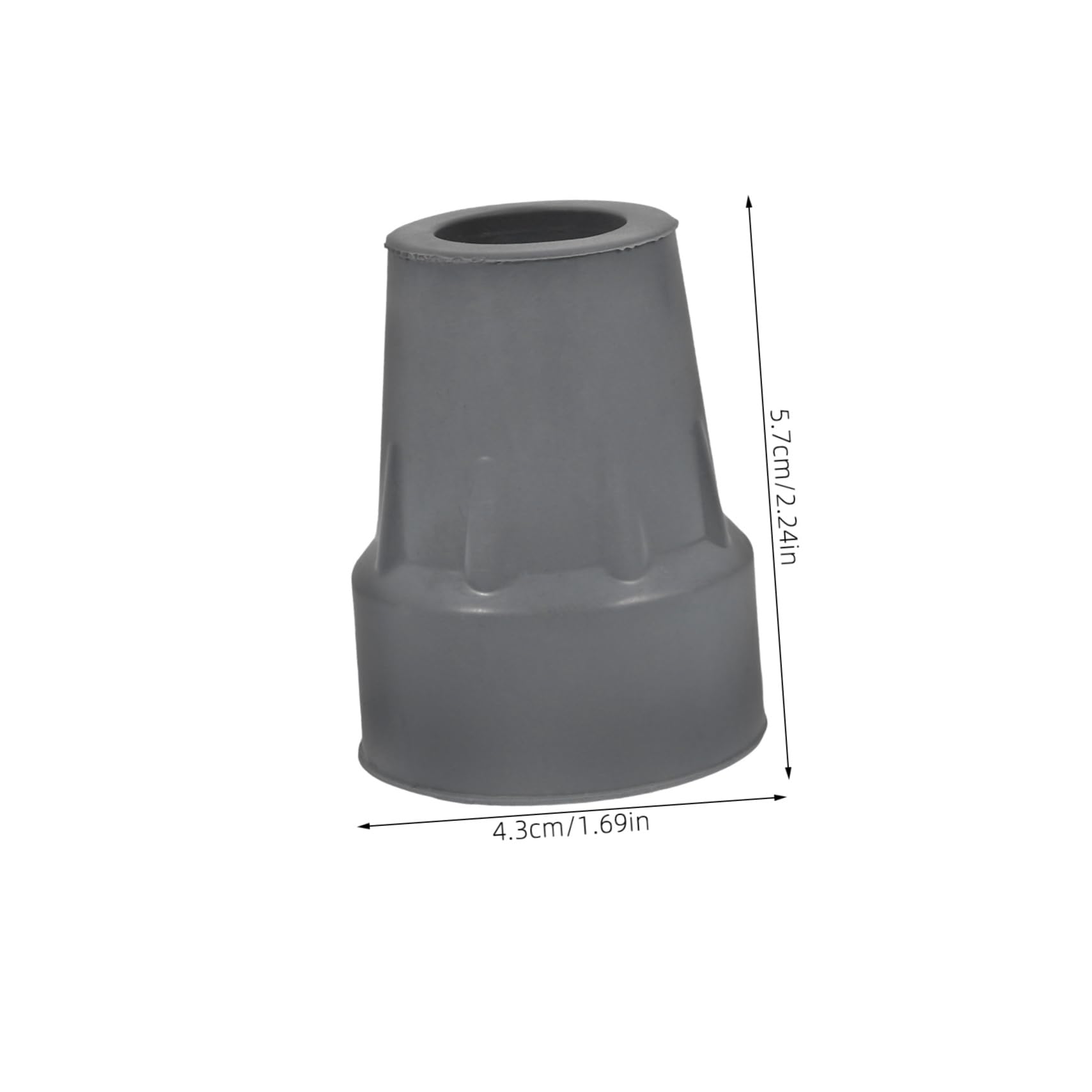 KOMBIUDA 6pcs Crutches Crutch Anti Slip Foot Pads Trekking Pole Tips Crutch Pads Crutch Feet Walking Pole Tip Replacement Walking Canes End Tips Self Standing Cane Tip Cane Tips Grey Rubber