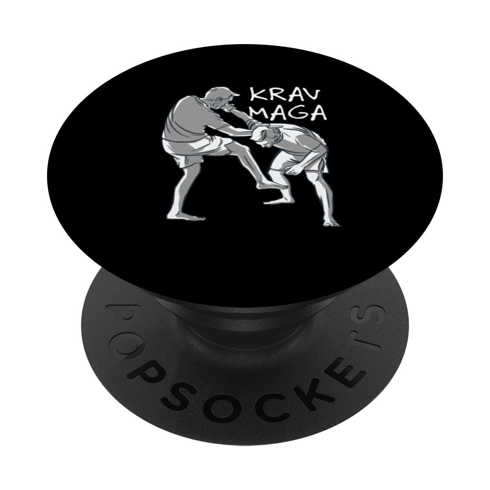 Krav Maga Martial Arts Fighter PopSockets Swappable PopGrip, Black
