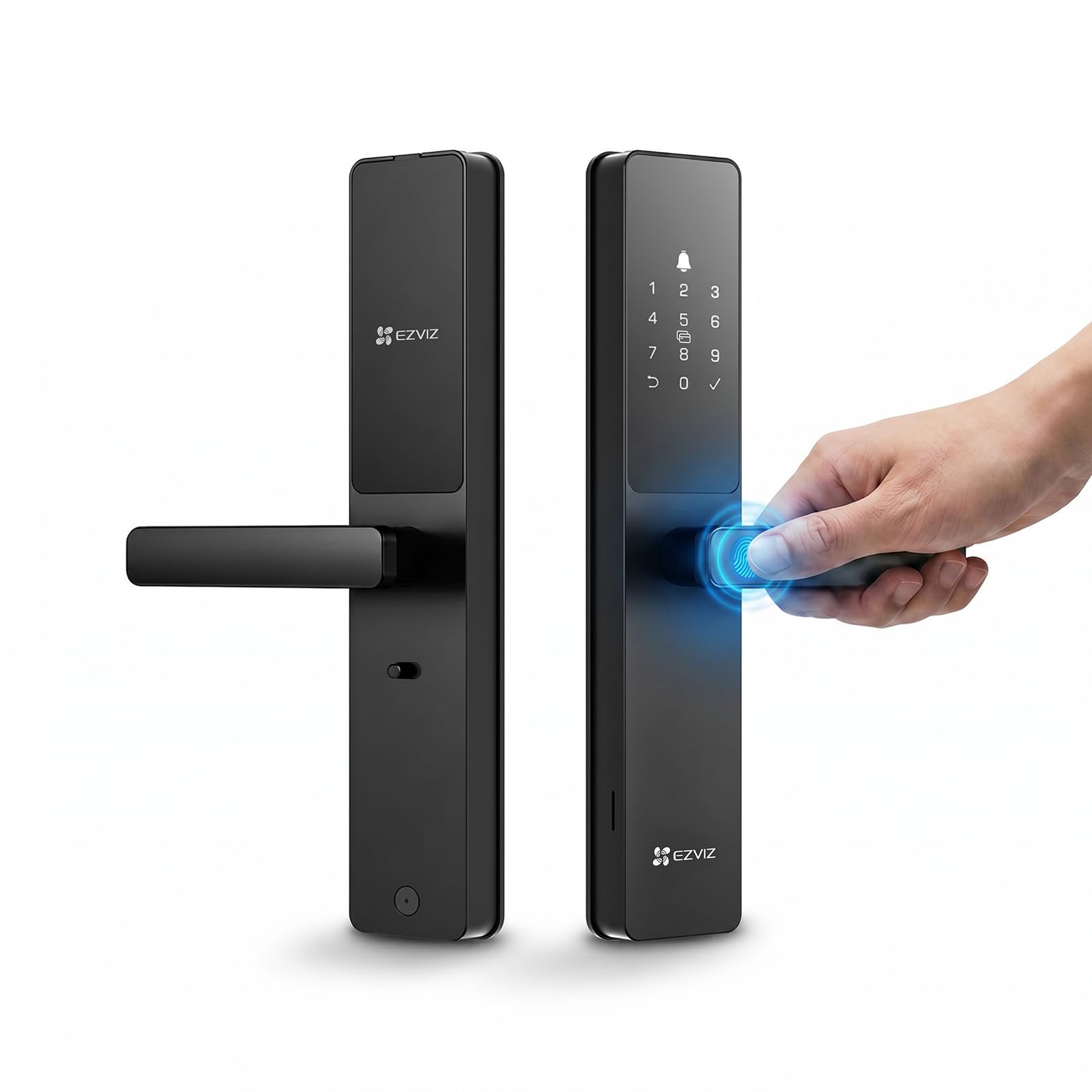 EZVIZ Cerradura Inteligente Y2000, Cerradura de Entrada Sin Llave 7 en 1, Acceso por Huella con Wifi, Impermeable, Cerradura de Seguridad Infantil para Hogar, Apartamento, Villa, Oficina, Hotel (5085)