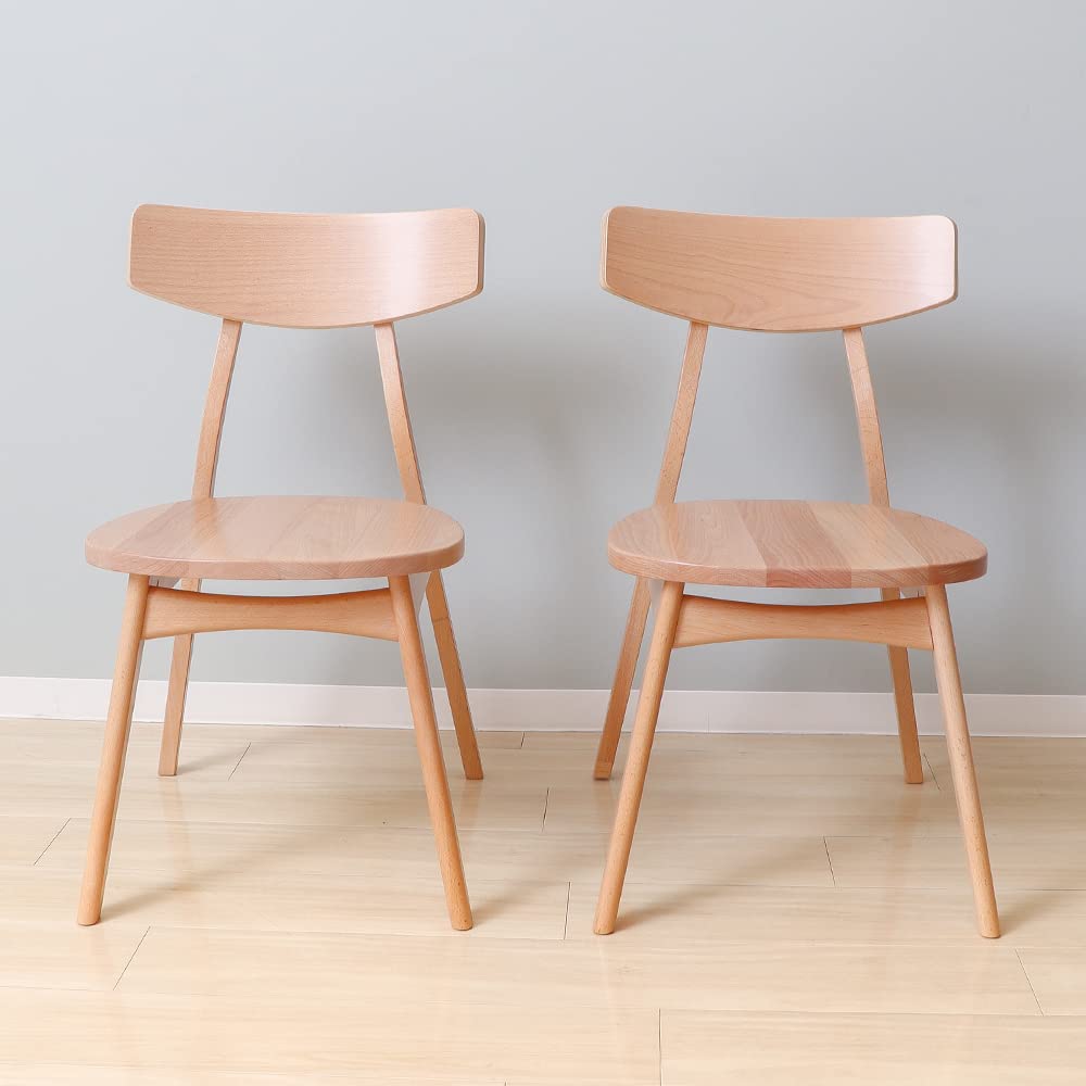 Amazon｜ヤマソロ ダイニングチェア 木製 Yummy ヤミー (2脚セット木目