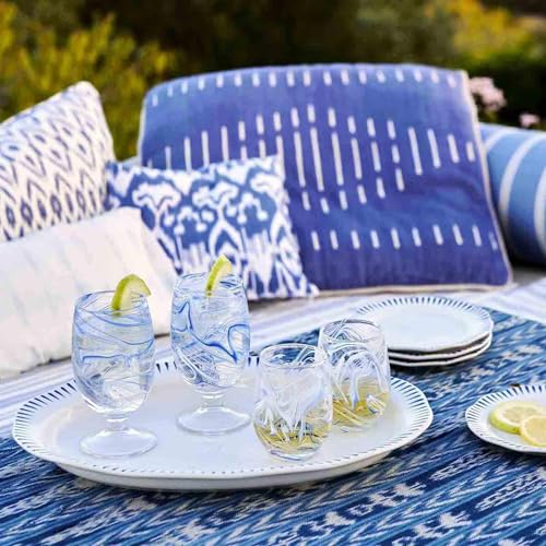 Juliska Puro Marbled Glasses (Blue, Goblet) - Image 4