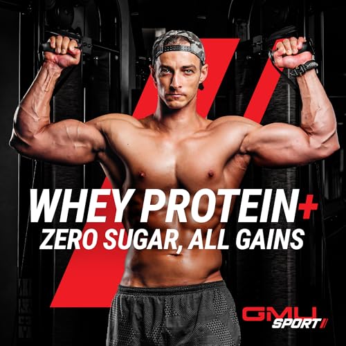 Image of GMU SPORT Whey Protein Powder+ Concentrate 2lb | 25g Protein for Muscle Growth & Recovery | Delicious Flavor, Easy to Mix | Non-GMO, Gluten-Free |28 Servings Vanilla Protein Supplement