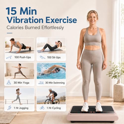 Image of Natini Vibration Plate Exercise Machine - Power Vibrating Plate for Lymphatic Drainage,Whole Body Workout Machine for Women Weight Loss Home Fitness,