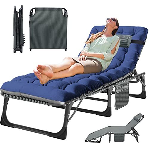 Mophoto Folding Lounge Chair 5-Position, Folding Cot, Portable Outdoor Folding Chaise Lounge Chair For Sun Tanning, Perfect For Pool Beach Patio Sunbathing #TOP30