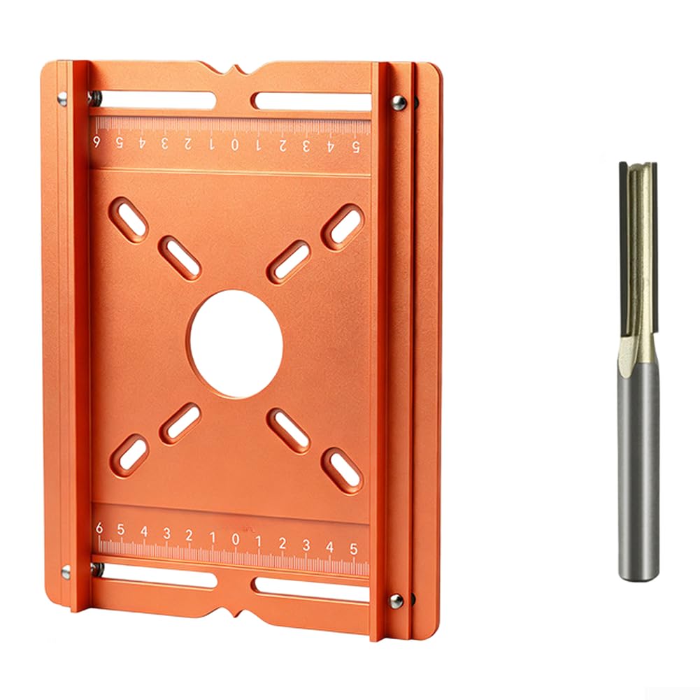 Placa base de aluminio para enrutador de 21 cm, herramienta de ranurado de