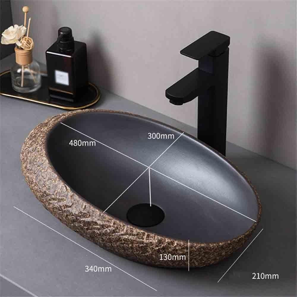 Lavabo pequeño de baño con diseño en espiral con accesorios para tocador del hogar, elegante lavabo para baños modernos