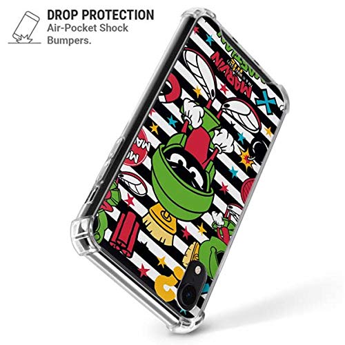 Skinit Clear Phone Case Compatible With Iphone Xr - Officially Licensed Warner Bros Marvin The Martian Striped Patches Design #TOP2