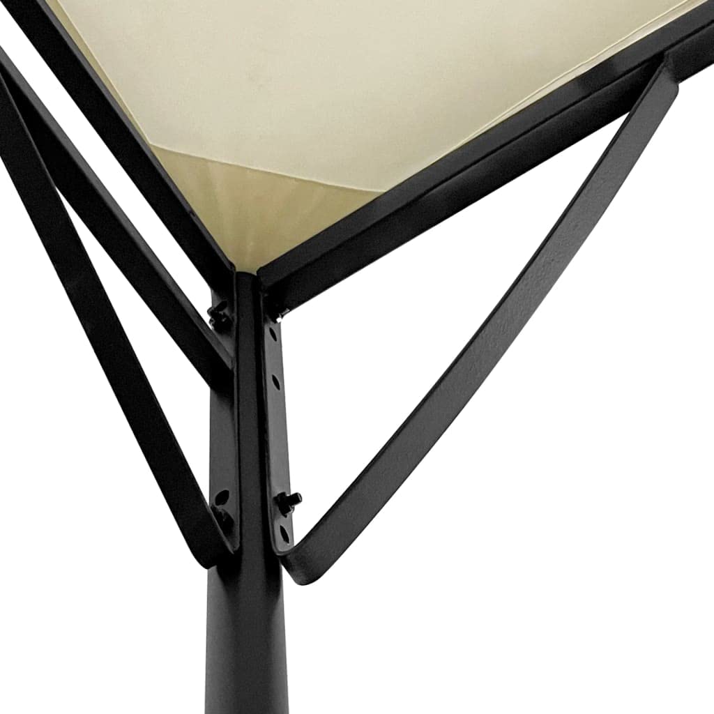 vidaXL Luifel 4x3 m 180 g/m² stof en staal crèmekleurig