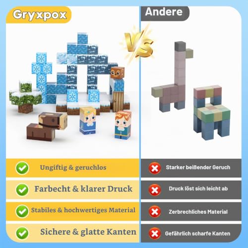 Magnetbausteine 100 Teile - Magnetisches Bauspielzeug für Kinder ab 3 Jahren - STEM Lernspielzeug mit Kreativitätsförderung- Geschenk für… – Ansicht 4