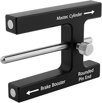 Car Brake Booster Adjustment Tool, Magnet Design Aluminum Vehicle Master Cylinder Push Rod Length Gauge, Automotive Brake Booster Pedal Depressor Tool, Universal for SUV, Truck, RV