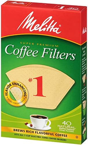 Miniatura 5 de Melitta 620122#1 40 filtros de café con cono marrón natural, marrón (paquete de 2)