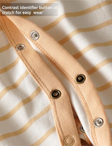 Image of Amazon Brand - Symbol Unisex 100% Cotton Full Sleeve Baby Sleepsuits (Available in Pack of 3 & 6)