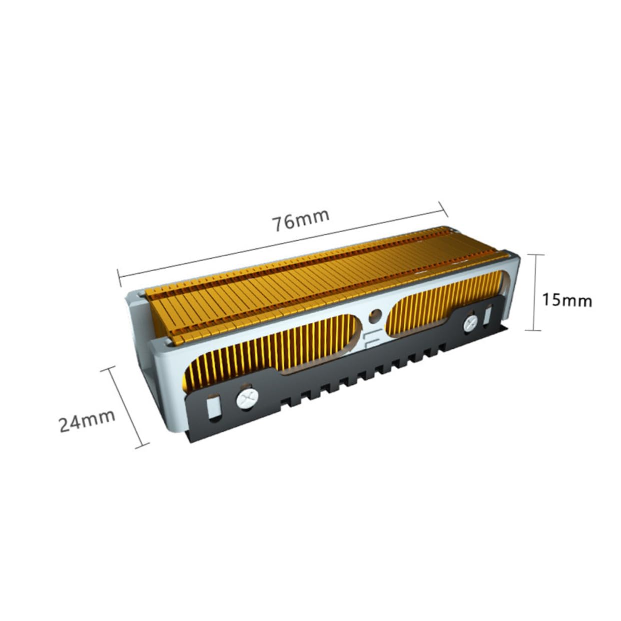 Dissipatore di Calore SSD M. 2 Oro in Albronzo per Computer