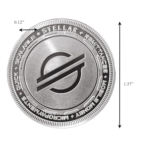 XLM Stellar Crypto Silver-Plated Collector Coin with Engraved Blockchain Design and Protective Case Perfect for Collectors and Crypto Enthusiasts - Image 3