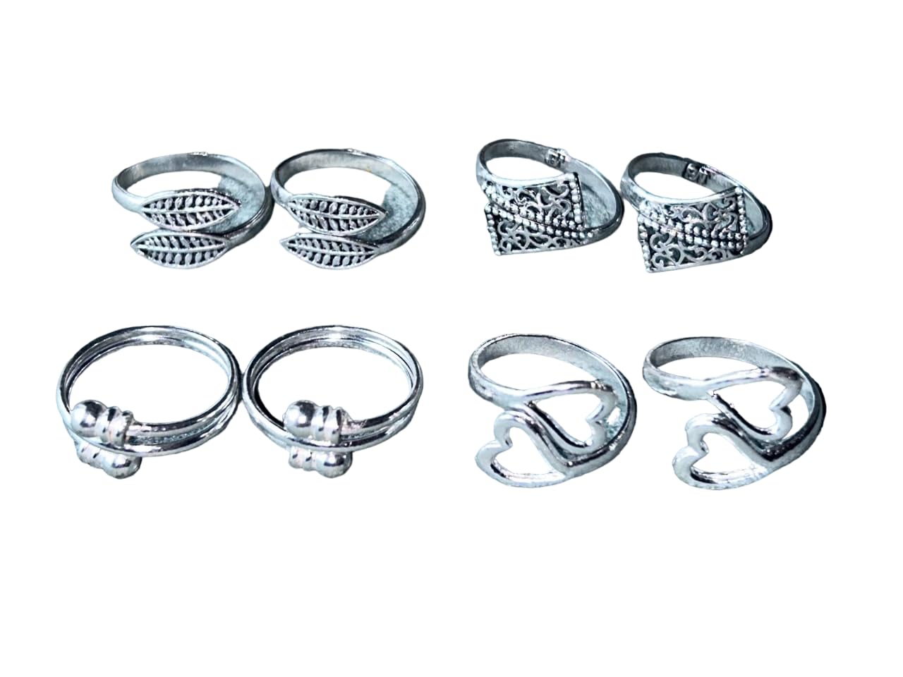 PV JEWELS Women & Girls Metal Fancy Glossy finish Toe Ring Adjustable Bichiya/Leg Finger Ring_Combo_4 (A_C_P_110830_Silver) (B0D9VR67NP) Amazon Price History, Amazon Price Tracker