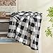 BEDELITE Plaid Fleece Throw Blanket for Couch, Black & White Checkered Flannel Blanket, Cozy & Soft Buffalo Plaid Decor Blanket for Women, Men, 50
