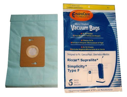 ENVIROCAIRE 2 X Type F Riccar Vacuum Cleaner Replacement Bag (6 Pack)