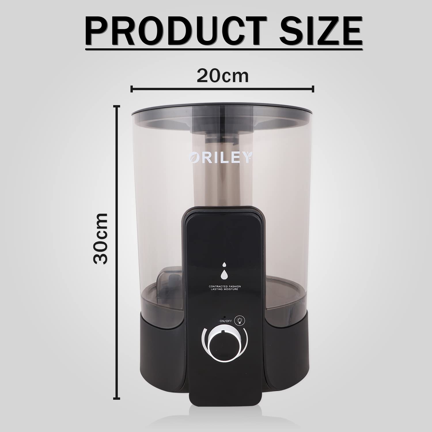 Oriley 2113 Ultrasonic Cool Mist Humidifier, Air Purifier for Home, Office, Baby Bedroom, Adults, Humidifier for Room Moisture, 5.5L, 22W, 1 Year Warranty (Transparent Black) 3