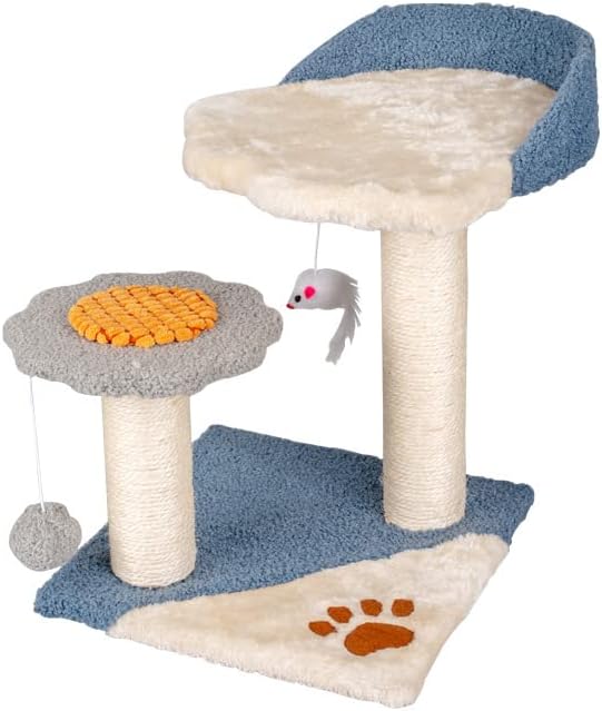 GLigeT Cat Climbing Tower Cat Climbing Frame Small cat Scratching Post cat Tree cat Shelf cat Toy cat Climbing Post cat Jumping Platform cat Supplies Cat Climbing Frame(Blue)
