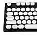 Qisan Keycaps Set for Mechanical Keyboard Steampunk Retro Typewriter Style White Silver with 108 Keys Keycaps Magicforce