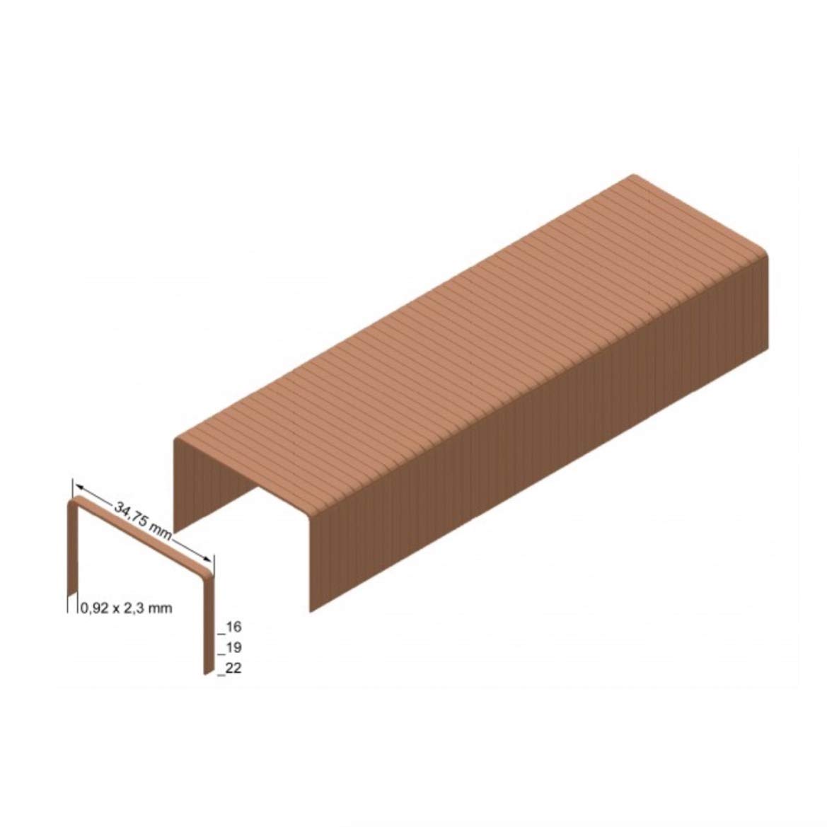 Prebena® grapas Type b16clf para grapadora – 10.000 unidades