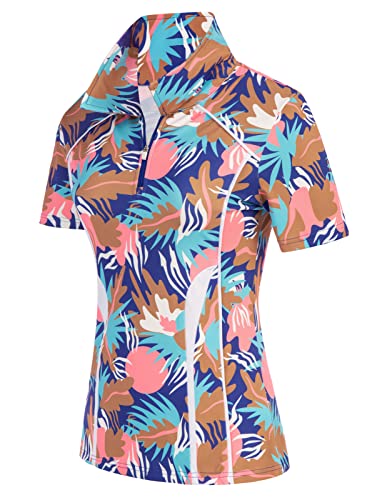 Jack Smith Women Golff Shirts Sun Protection Lightweight Quick-Dry Collared Tennis Polo Shirt For Women Beach-Print L #TOP1