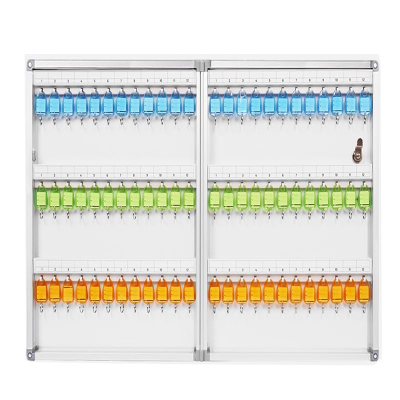Armoire à clés murale de sécurité, 32 à 120 crochets pour la maison, le bureau, les hôtels, les écoles et les entreprises, design durable et peu encombrant