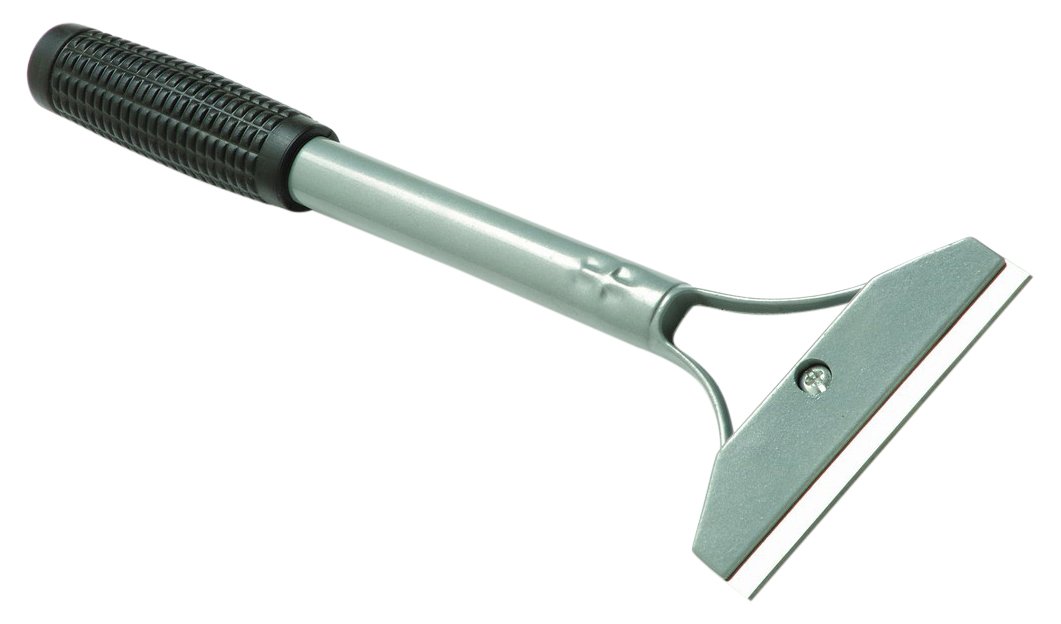 BRINOX B42060G Grattoir professionnel Argenté | Grattoir pour vitrocéramique, induction et surfaces lisses - Manche ergonomique antidérapant - Lame en acier inoxydable