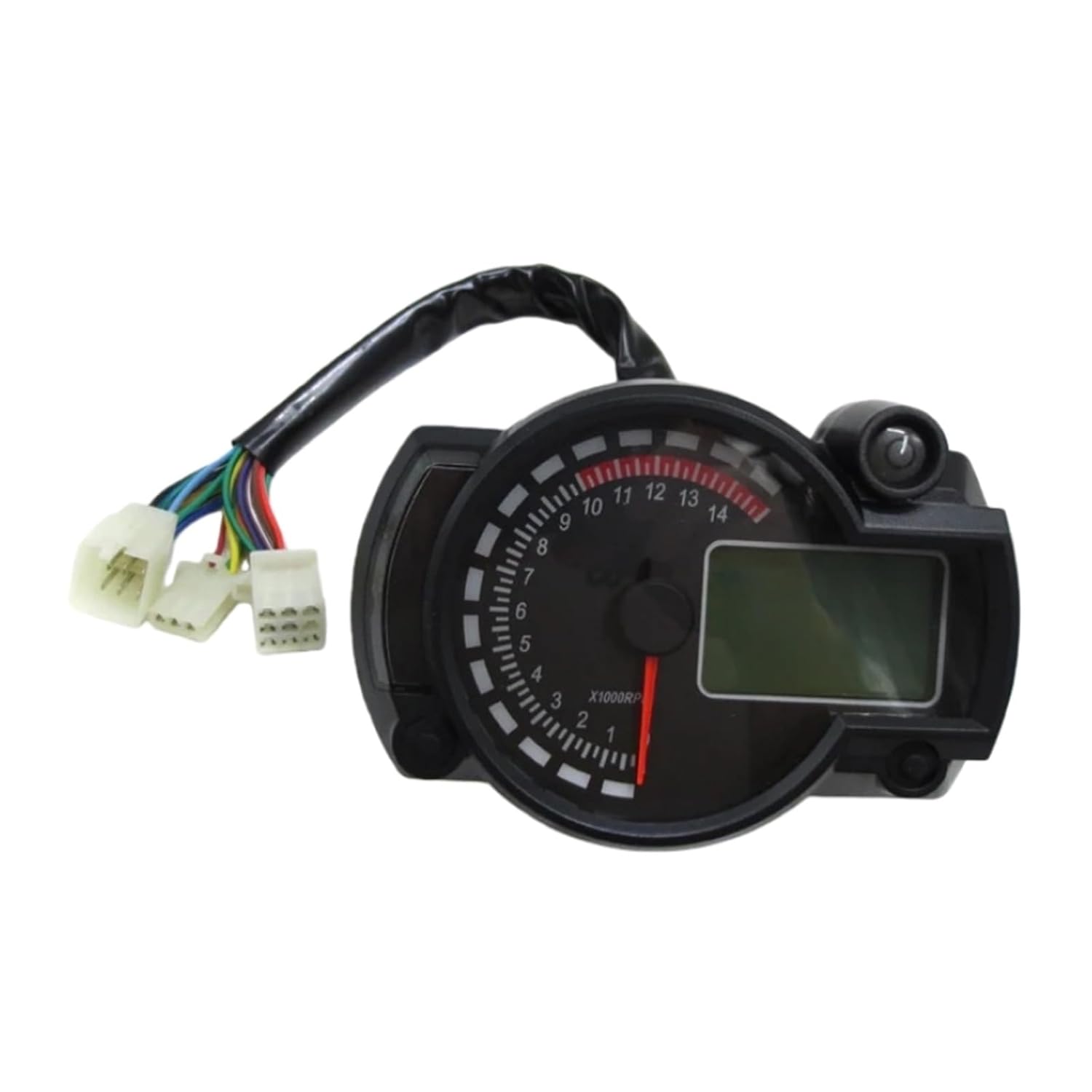 Motorcycle Speedometer Tachometer 7 Colors Motorcycle Speedometer Instrument Digital Tachometer Gauge Odometer for RX2N 4 cylinders