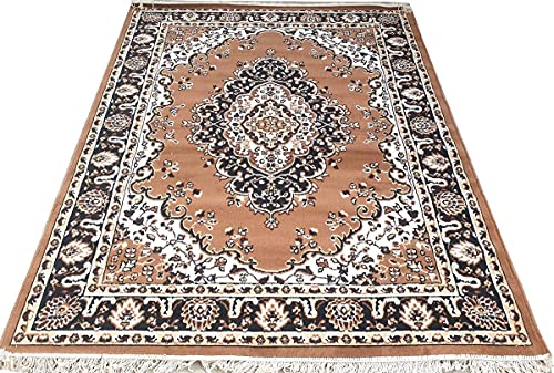 Image of Soft Washable Beautiful Acrylic Rugs for Home Decor Living Room 5x7 feet (150 x 200 CM) Gold