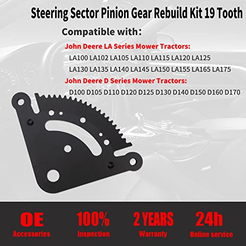 image for Qagea Steering Sector Pinion Gear Rebuild Kit 19 Tooth Compatible with