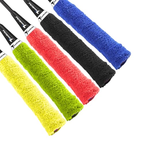 Image of Towel Grip for Badminton | High Moisture & Sweat Absorption | Cushioned Feel with Firm Hold | Anti-Slip Towel Overgrip | Multiple Colors | Pro Player Choice