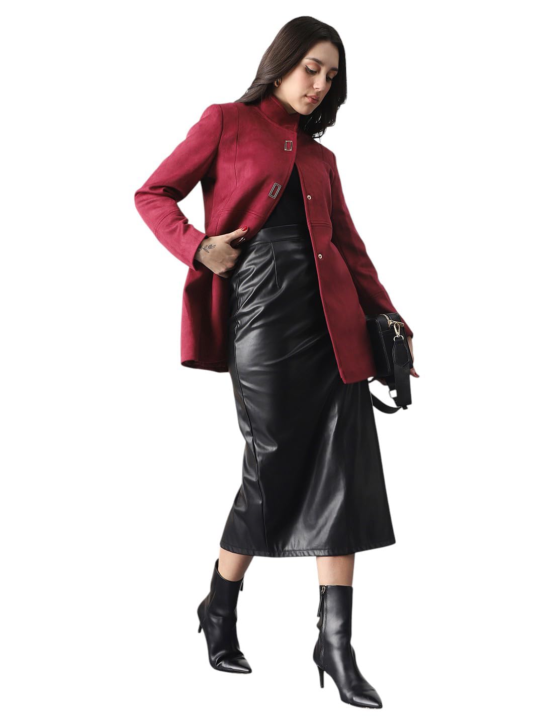 globus Women Coat (8909389022585_Red_XL)-picture-35