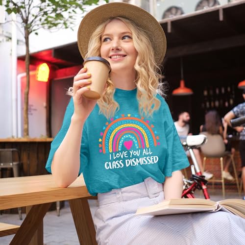 Teacher Shirt for Women Last Day of School T-Shirt Teacher Life Graphic Tee Tops Teachers Gift T-Shirt Blouse - Image 7