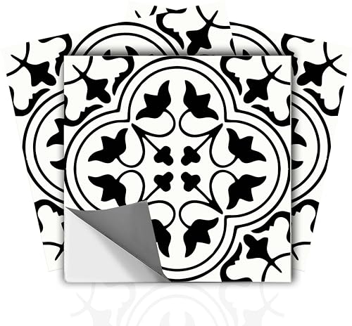 Bleucoin Tangier - Calcomanías adhesivas para azulejos de cocina y baño, impermeables, extraíbles, ecológicas, para decoración del hogar (10,8 x 10,8 cm)