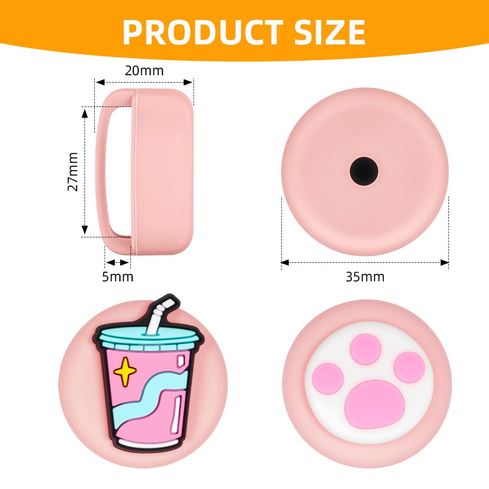 AXFEE Porta Air Tag para Zapatos de Niños, 2 Funda y 4 Patrones de Dibujos Animados, Air-Tag Impermeable Funda de Silicona Suave, para Cordones Zapatos de Niños, Mascotas Collar(Rosa) — view 7