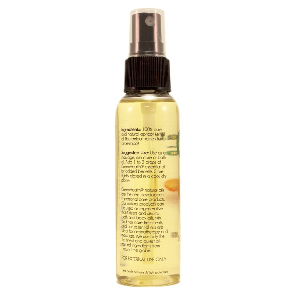 2 fl oz Apricot Kernel Oil - 100% All Natural - Premium Quality Cold Pressed Carrier Apricot Oil for Aromatherapy, Massage and Moisturizing Skin