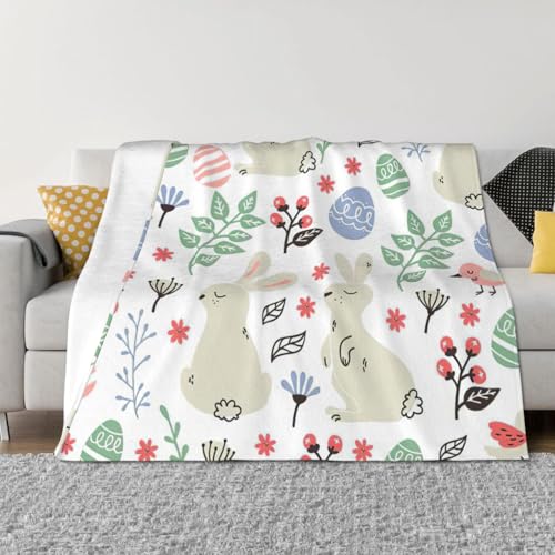 Couverture microfibre EdWal de qualité supérieure au motif oiseaux et flore - 4