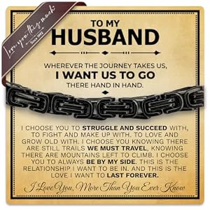 Love You This Much Jewelry Gift Set – Classic Steel Bracelet – Romantic Gift, Unique Husband Gifts