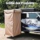 Auto-Duschzelt, Oxford Wasserdicht Toilettenzelt, Auto-Seitenduschraum mit LED-Licht für Outdoor-Camping, PrivatsphäRe SchutzräUme FüR Outdoor, Montiert Auf DachträGer, Universal