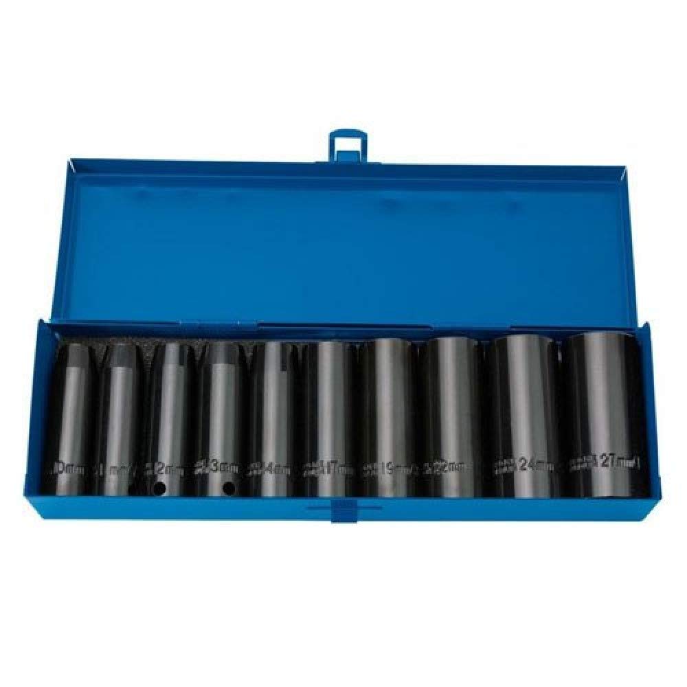DraperD 38369 Expert Hi-Torq Metric Socket Set, 1/2" Square Drive, 10 Pieces