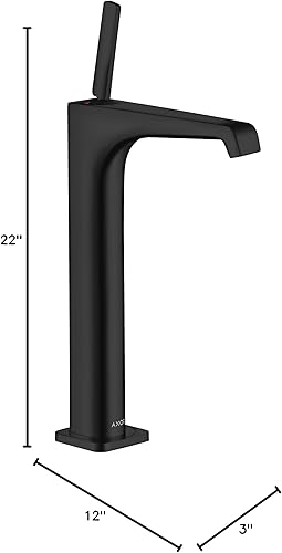 Miniatura 3 de AXOR Citterio E 36100001 - Grifo de lavabo de baño de lujo moderno pulido a mano con 1 manija de 1 9 pulgadas de alto en cromo, 36100001