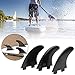 Pilipane 3Pcs Surfboard Fin , Paddle Board Fin , Surfboard Tail Water Fin Set Left Middle Right Surf Accessories Nylon Plastic Glass Fiber(black)