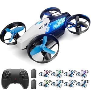 2-in-1 Drones for Kids 8-12 with 7+2 Light Modes,5 Flying Postures,Mini Drone for Age 14 Boys Small Micro Indoor Nano RC Remote Control Quadcopter with Land Mode,Auto rotation,Circle Fly,Altitude Hold