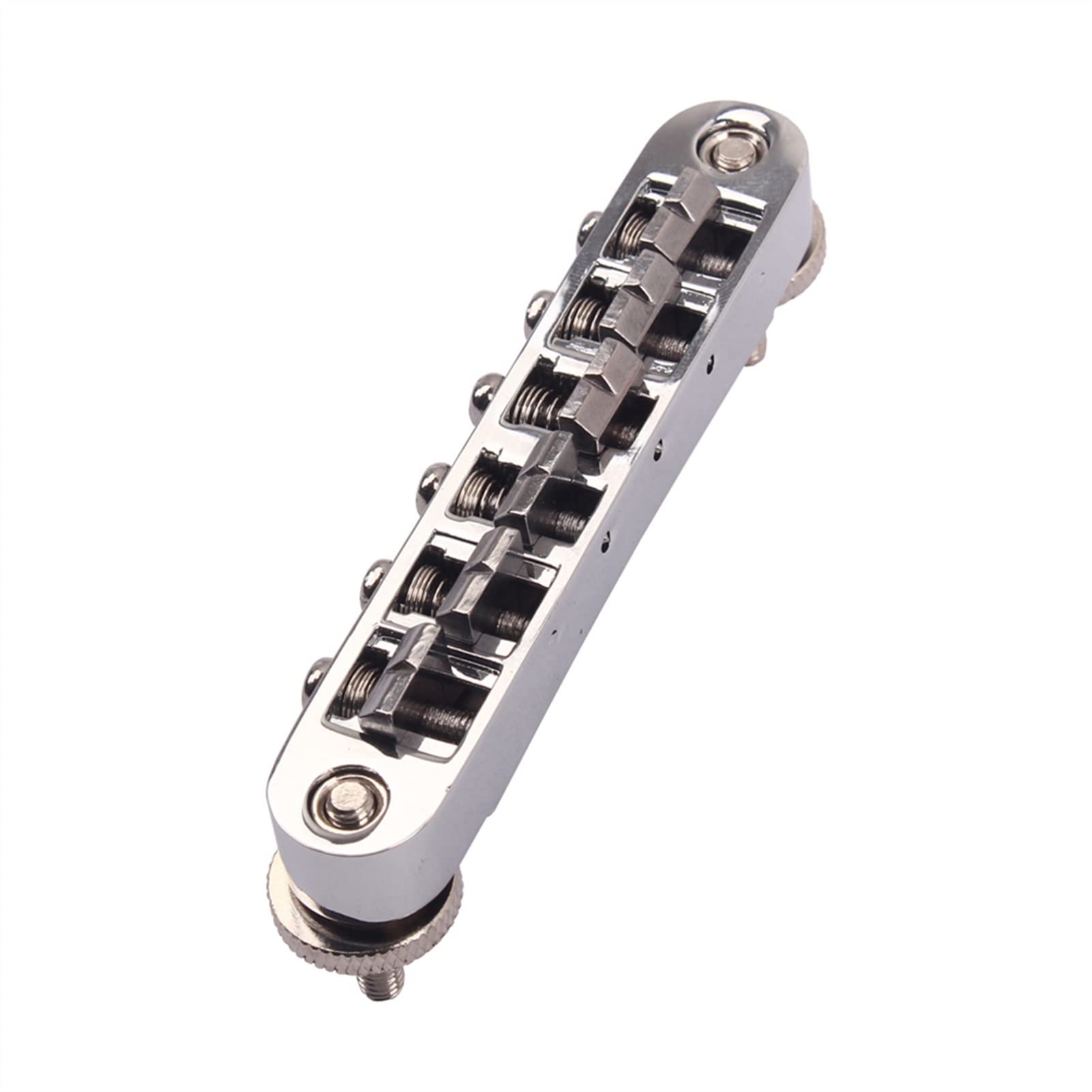 Accesorio repuesto puente Puente De Guitarra Ajustable Del Puente De La Melícula Plateada Para Lp Guitarras