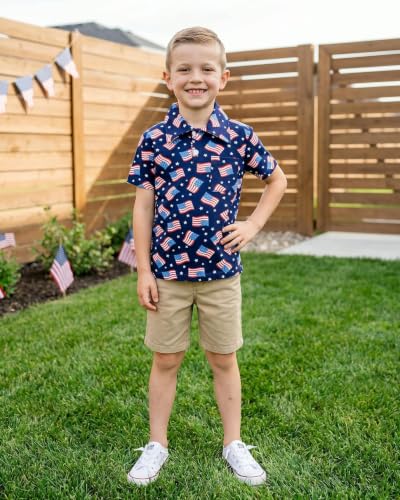 Image of Unique Baby Moisture Wicking Kids Polo Shirts for Toddler Boys Polo Shirt
