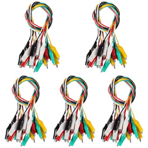 Image of 50PCS Alligator Clips Electrical Test Leads Dual Ended Crocodile Alligator Clips Electrical 5 Colors for DIY Electrical Testing Circuit Connection Experiment