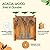 Idzo Hardwood Outdoor Flower Box, Durable Acacia Wood Flower Boxes for Outdoor Plants with Ergonomic Handles, Drainage Holes, Multiple Sizes Wood Bucket Planter for Home Decor, 1pcs