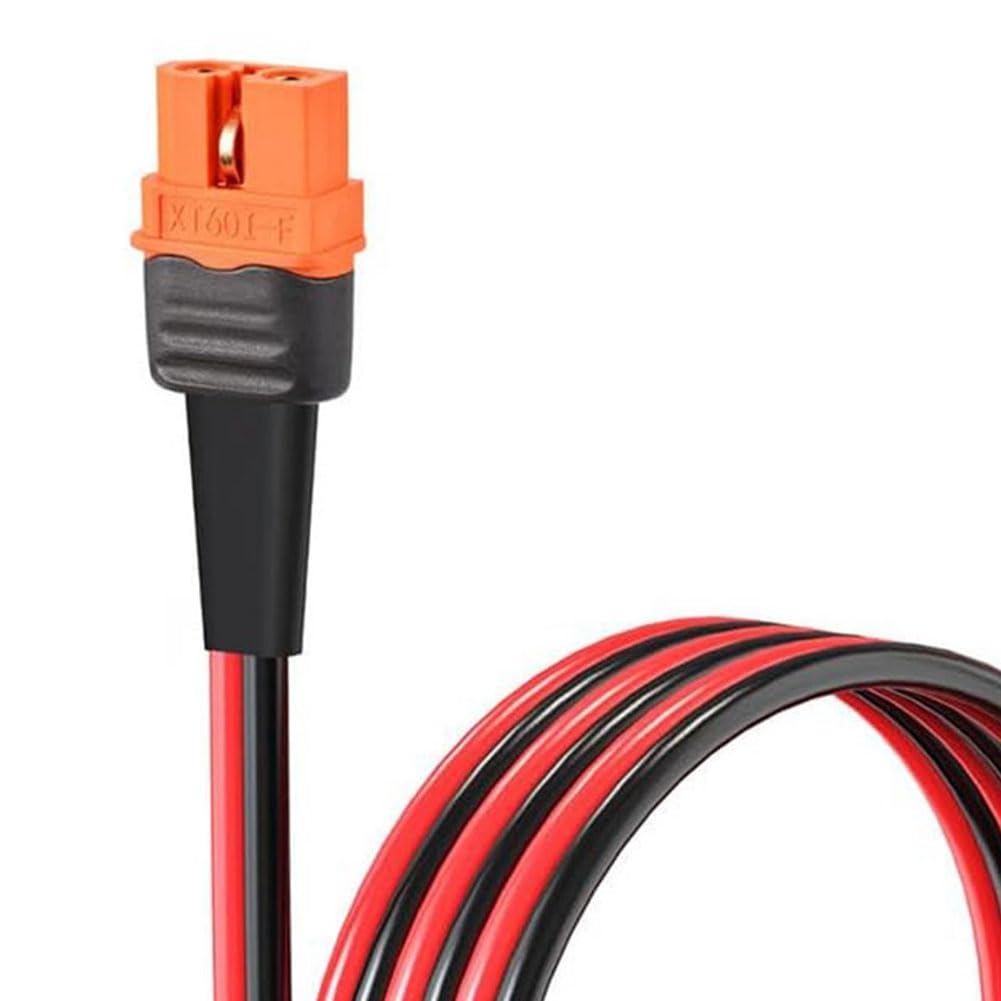 Câble XT60i Vers Borne à œillet - 12 AWG, 1,5 M - Pour Panneaux Solaires, Batteries RC, Stations EcoFlow