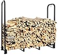Elevon Firewood Rack Stand 4Ft. Heavy Duty Logs Holder for Outdoor Indoor Fireplace Metal Wood Pile Storage Stacker Organizer
